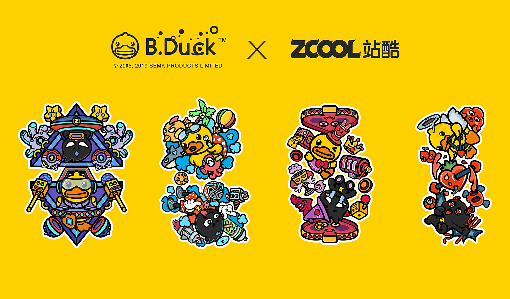 zcoolbduck联名扑克设计