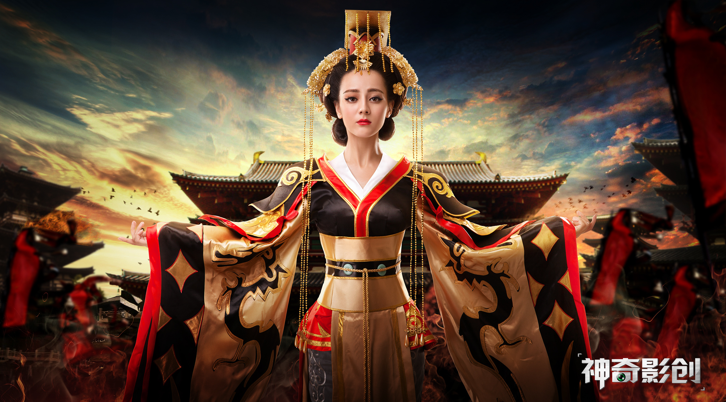 [游戏海报] 女武神&女皇 cosplay by 迪丽热巴