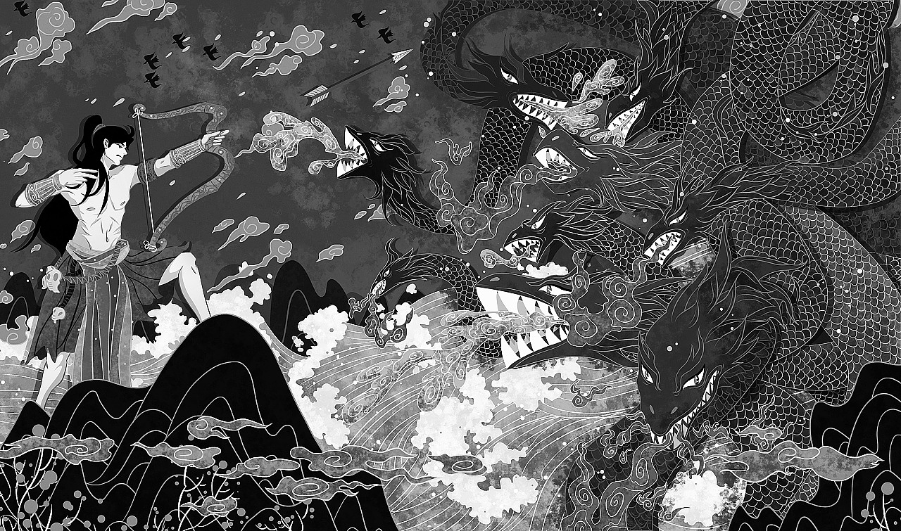 有声读物-中国神话故事宣传海报（图ZMTQ0ODAzNTQ4） - 商业插画 - 站酷设计师南LJN原创素材 - 站酷ZCOOL