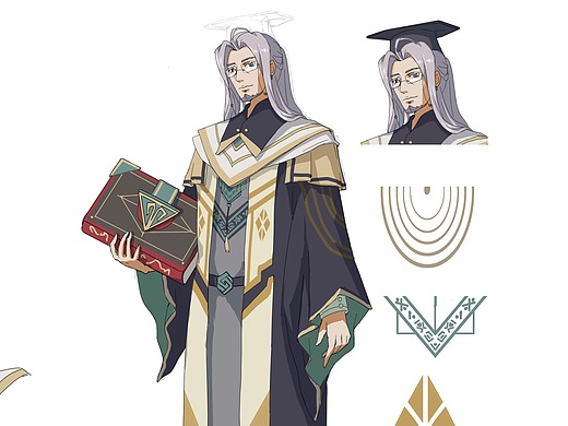 一位幸福的博士老大叔(不是插画-游戏原画1401251天前含光君和小黑兔