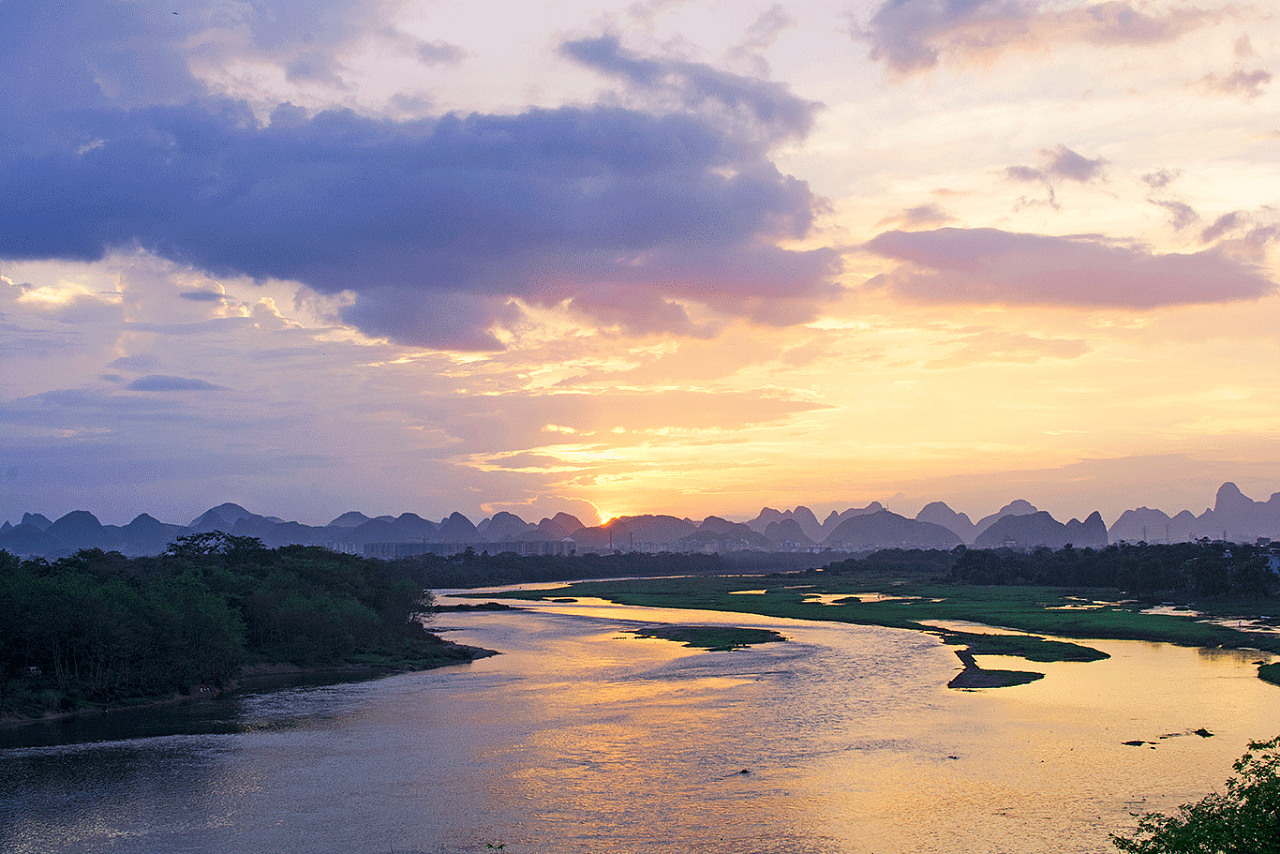 龙门大桥-夕阳西下