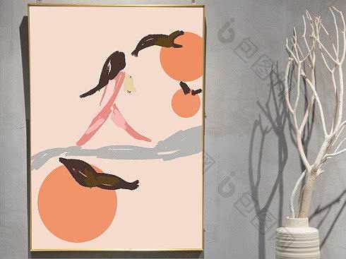 时尚水果女生系列插画