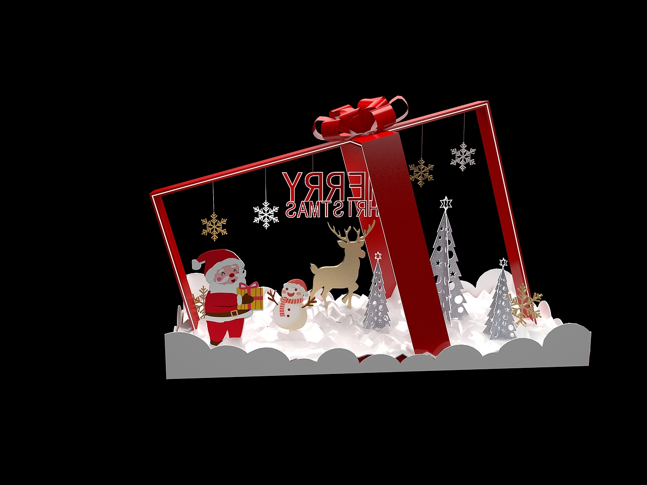 旗袍小镇圣诞美陈