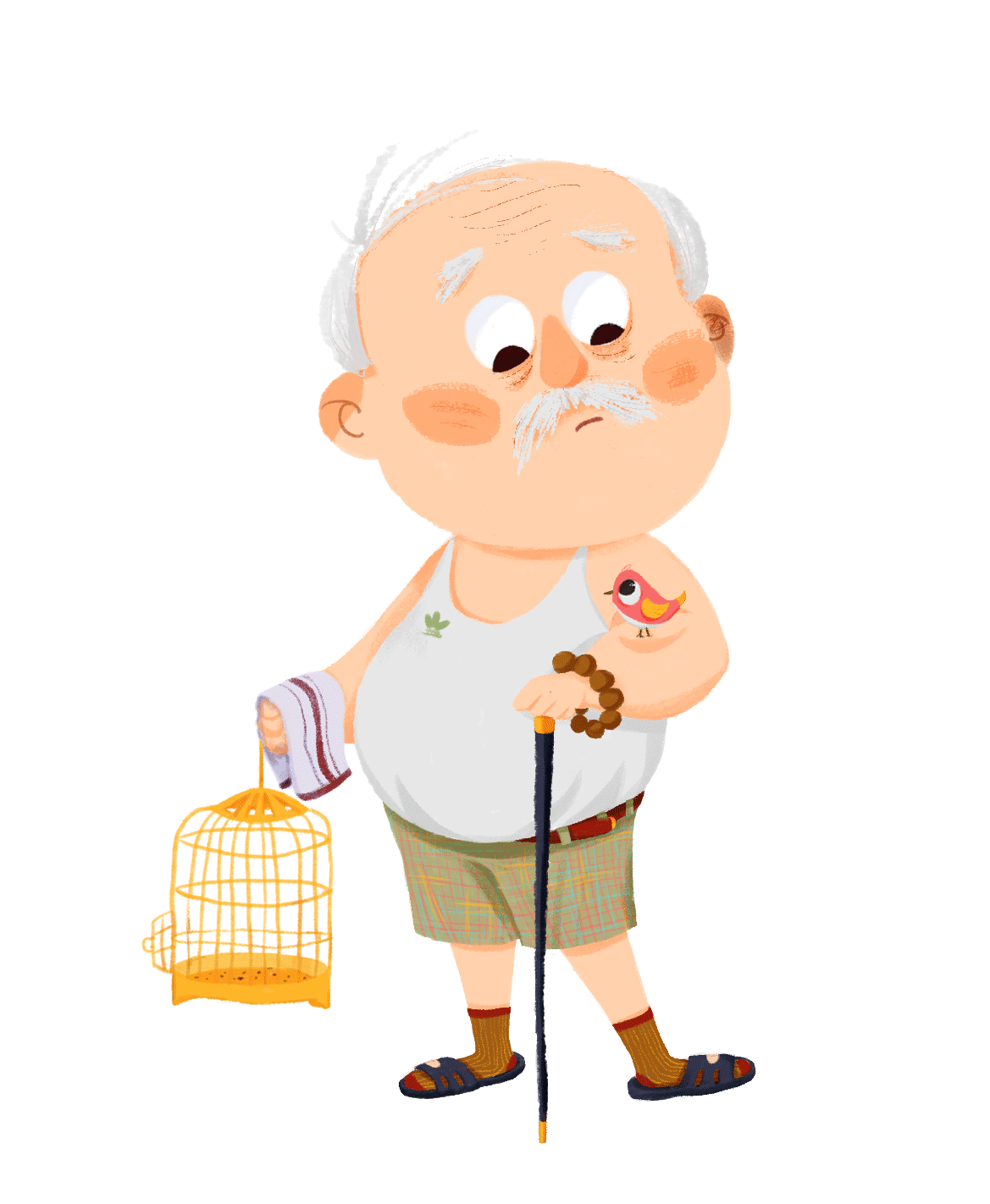 西城大爷（图ZMjMwNzcxNjM2） - 儿童插画 - 站酷设计师爱萝卜的阿狸原创素材 - 站酷ZCOOL