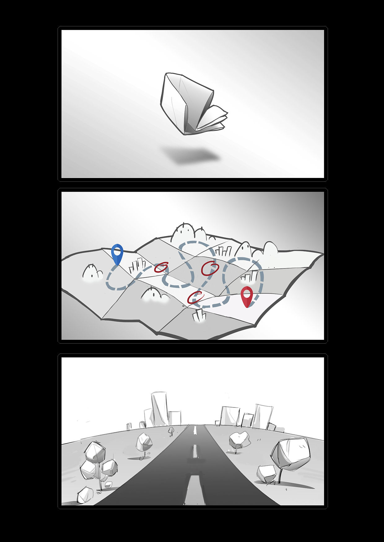 央视某频道汽车片头分镜头