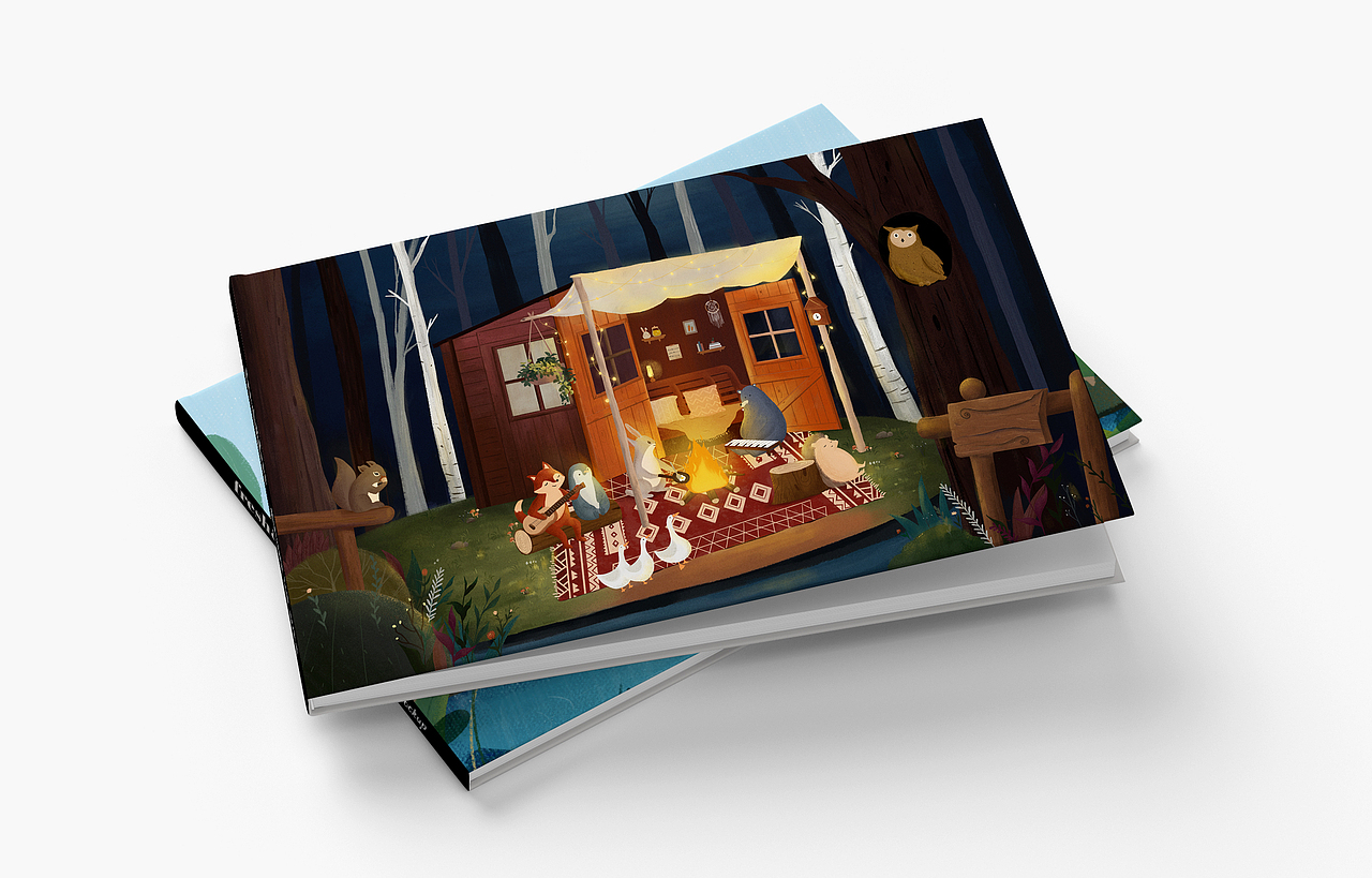 绘本插画—森林晚会（图ZMjkzMTcwMDgw） - 儿童插画 - 站酷设计师小鹿二钱原创素材 - 站酷ZCOOL