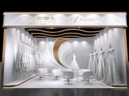 兴宏婚礼展位展示设计3D效果图