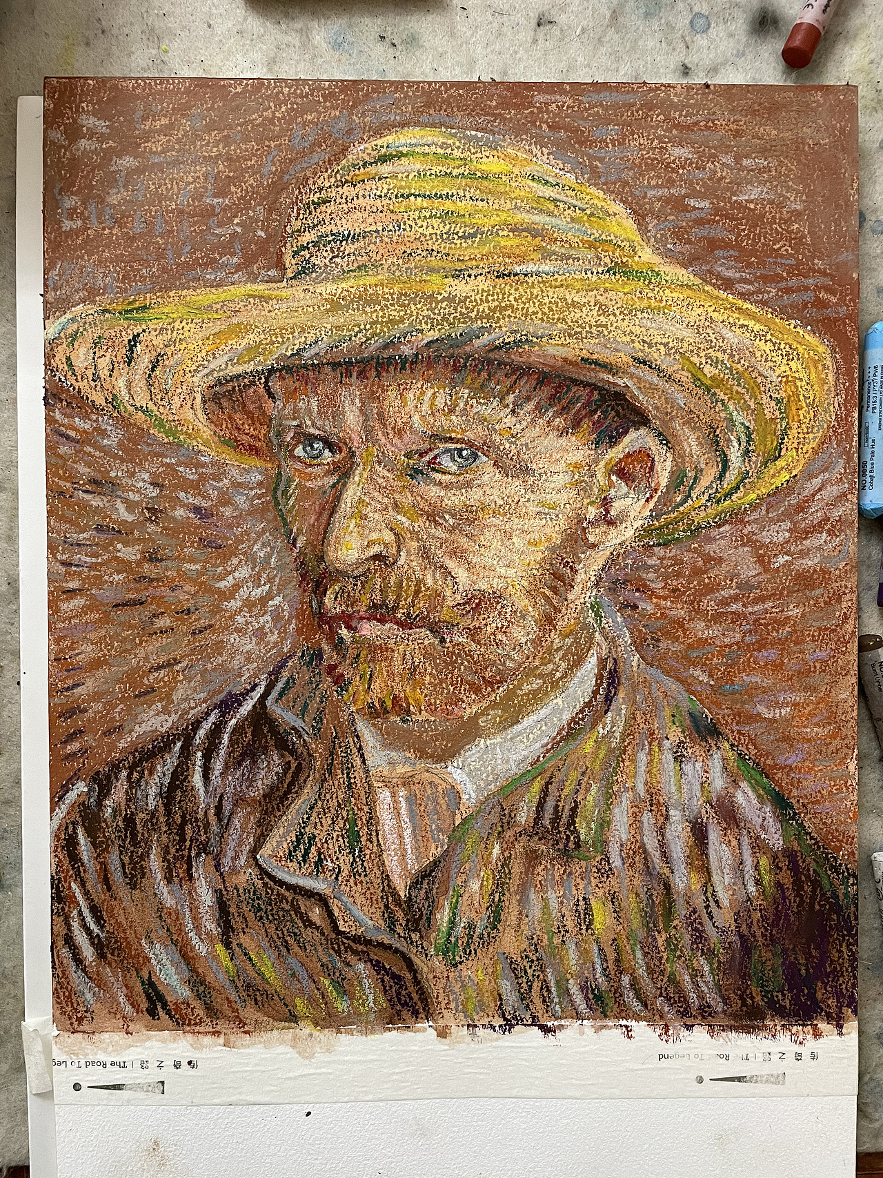 油畫(huà)棒臨摹梵高自畫(huà)像過(guò)程分享（圖ZMjM4NDg4NjMy） - 繪畫(huà) - 站酷設(shè)計(jì)師慕漁藝術(shù)原創(chuàng)素材 - 站酷ZCOOL