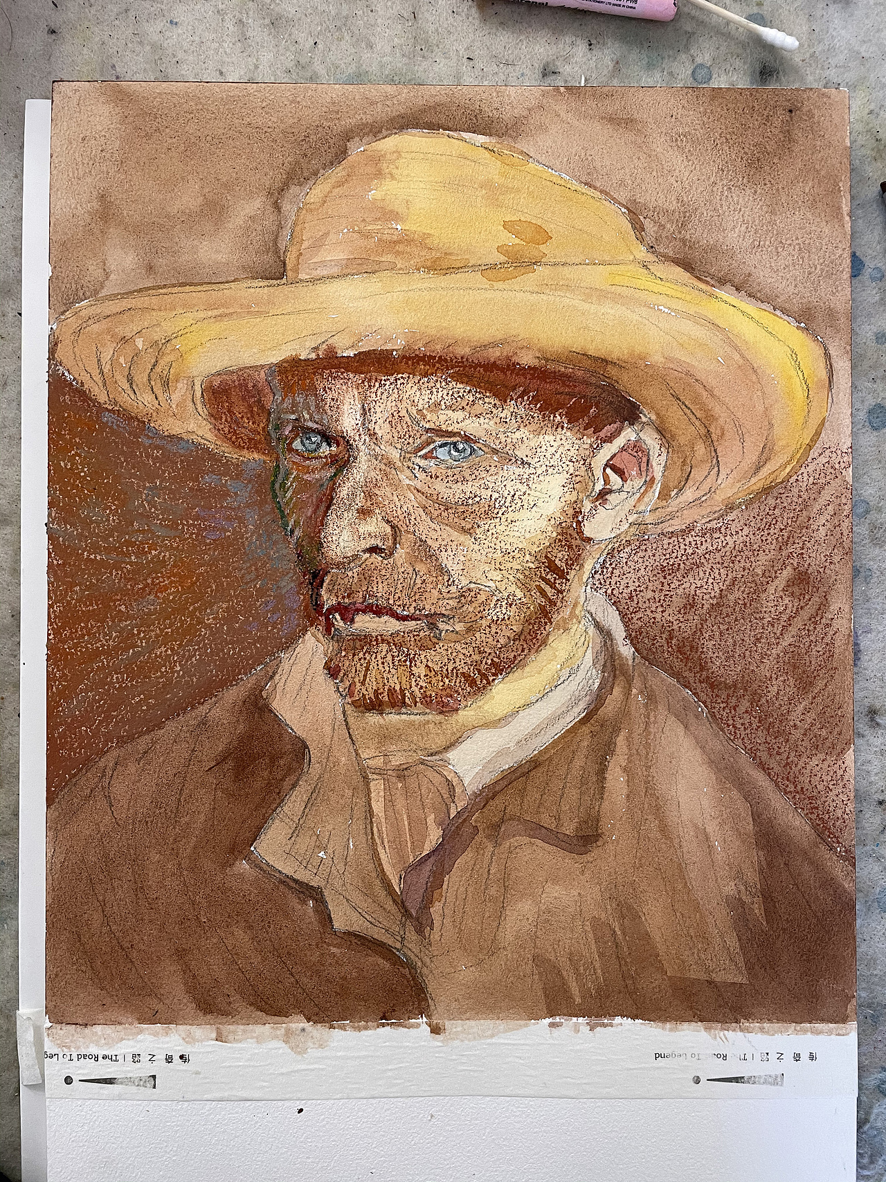 油畫(huà)棒臨摹梵高自畫(huà)像過(guò)程分享（圖ZMjM4NDg4NjI4） - 繪畫(huà) - 站酷設(shè)計(jì)師慕漁藝術(shù)原創(chuàng)素材 - 站酷ZCOOL