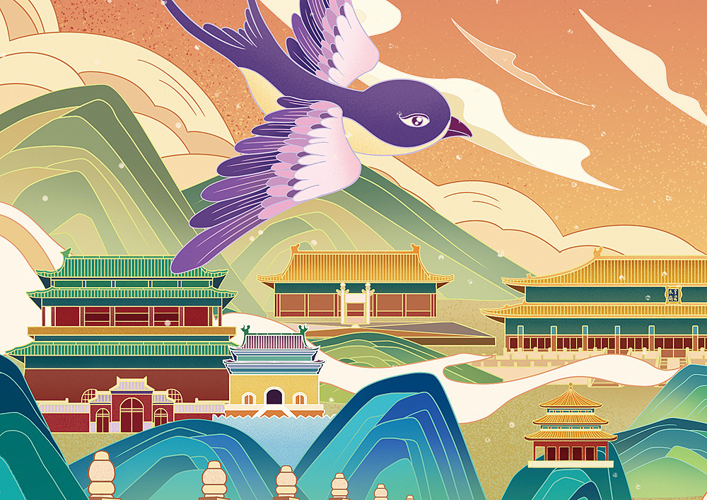 视觉中轴——戴尔X首博中轴线主题设计参赛作品（图ZMjYyNTU2NzQw） - 商业插画 - 站酷设计师陳十九啊原创素材 - 站酷ZCOOL