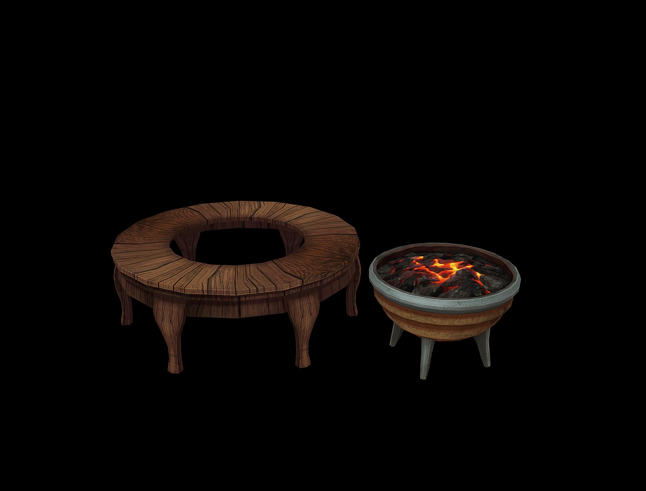 手游小道具分享:火炉，圆桌，弓箭（图ZMTAyMTUzNTg4） - 场景 - 站酷设计师DeDeMaCool原创素材 - 站酷ZCOOL