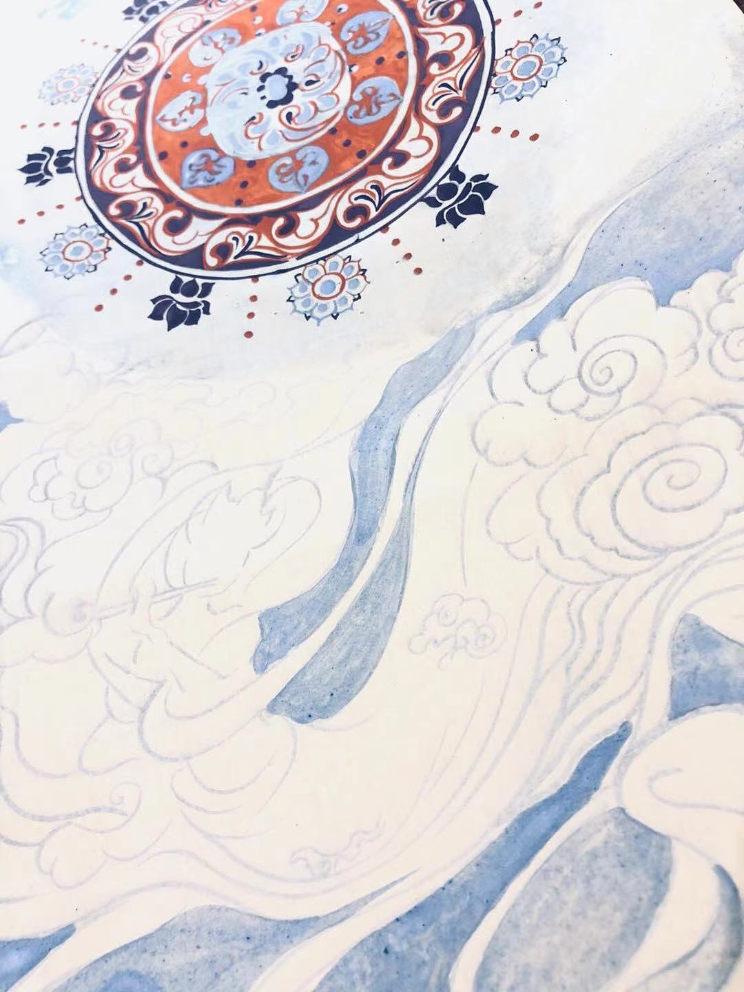 敦煌飞天-落弦织