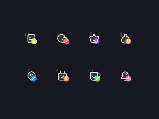 icon 毛玻璃图标 模糊