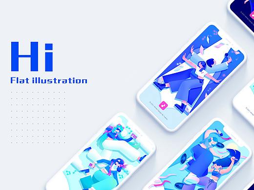 音乐主题—扁平插画设计 | 音乐应用开屏&banner