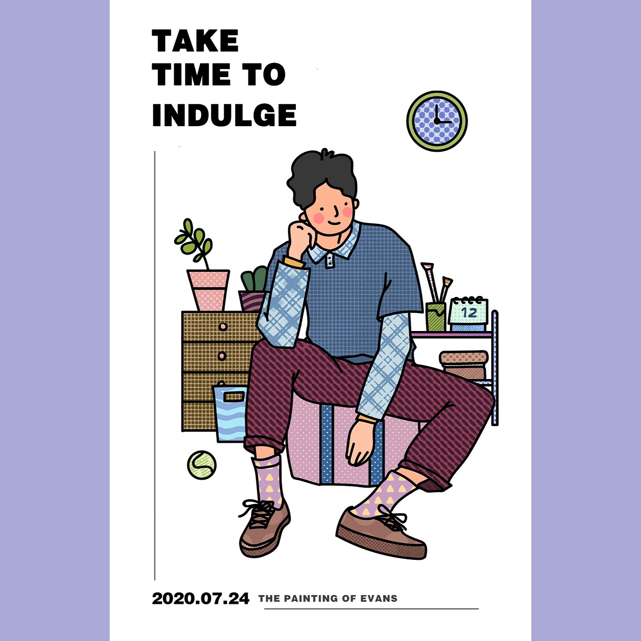 《休闲时光》系列插画（图ZMjE4MDg4MzY4） - 创作习作 - 站酷设计师青枫EVANS原创素材 - 站酷ZCOOL