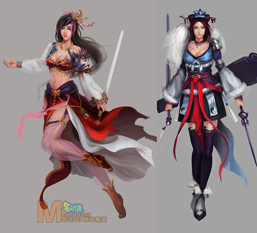 动漫游戏UI原画插画场景角色