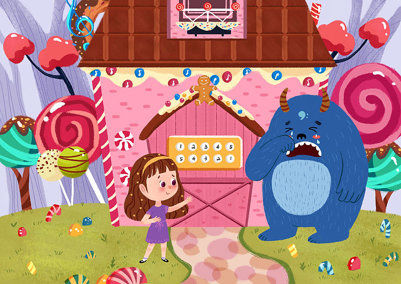 钢琴糖果屋（图ZMjU3MTAxOTUy） - 儿童插画 - 站酷设计师sasa五小桃原创素材 - 站酷ZCOOL