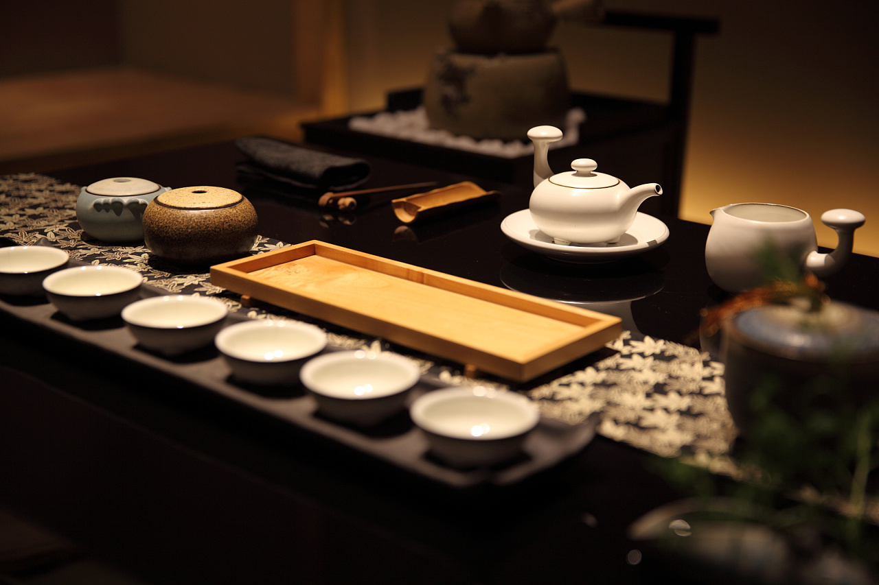 禅意新中式黑胡桃茶桌长桌茶室茶馆客厅茶艺桌简约功夫茶台-阿里巴巴