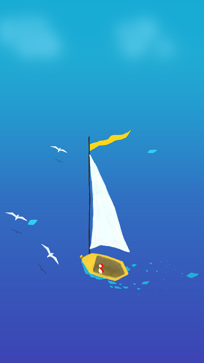 纪念碑谷小人儿出海|插画|创作习作|wandererr - 临摹作品 - 站酷