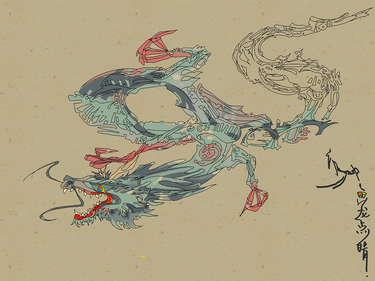 画龙点睛（图ZMTAxOTMwNjA4） - 图案 - 站酷设计师李大人呐原创素材 - 站酷ZCOOL