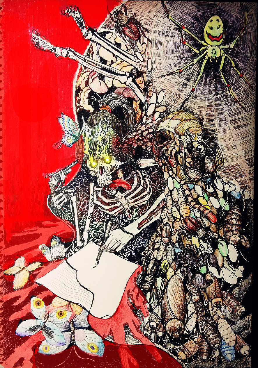 地狱的绘者|插画|新锐潮流插画|金中一口鸟 - 原创作品 - 站酷 (zcool