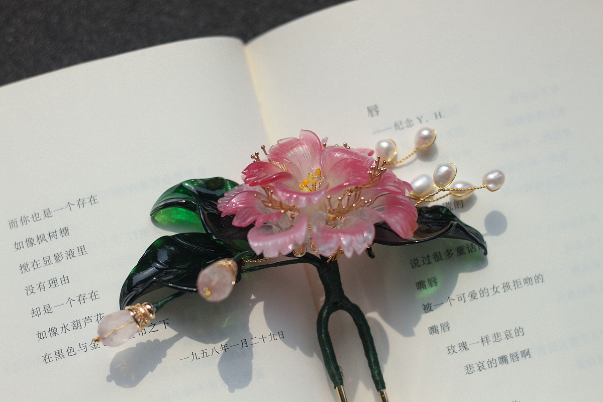 料器花——十二月花神系列发饰（图ZMjEyMzY5MDgw） - 首饰设计 - 站酷设计师北人字原创素材 - 站酷ZCOOL