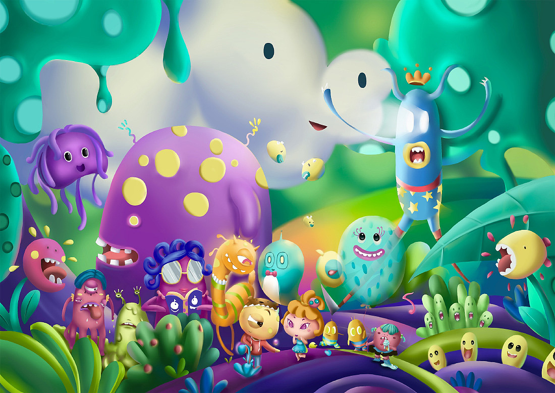 奇幻森林点点家族乐园cg动漫设计