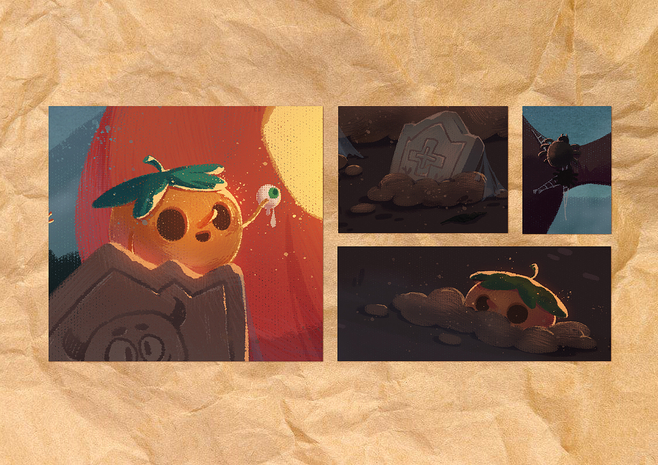 南瓜村（图ZMTMzODMxNDY4） - 儿童插画 - 站酷设计师林夕同学原创素材 - 站酷ZCOOL