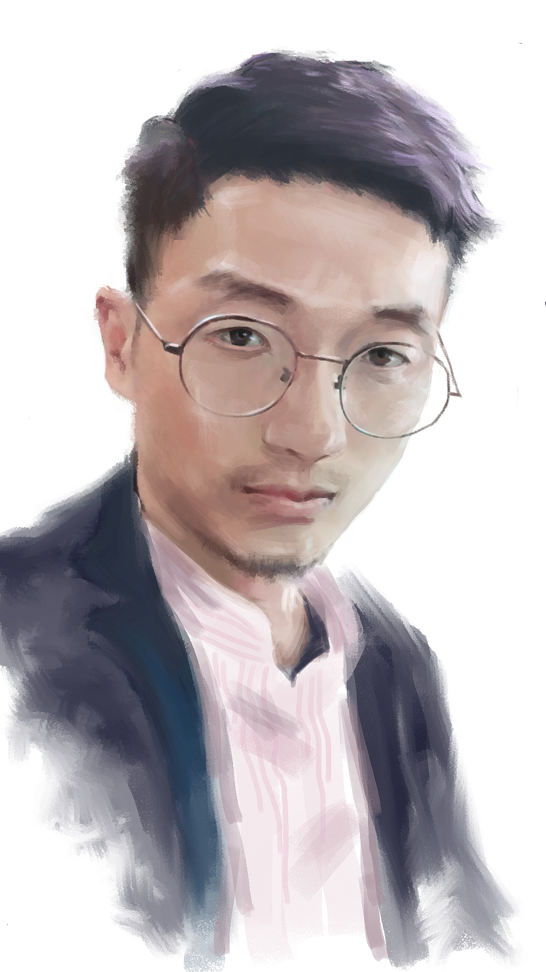 3年没画画了 画了张自画像找回感觉