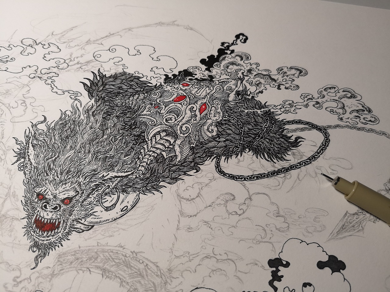 2019.11.27山海经-毣柞山海-南山经-狌狌（图ZMTg2ODkzMTU2） - 创作习作 - 站酷设计师毣余1980原创素材 - 站酷ZCOOL