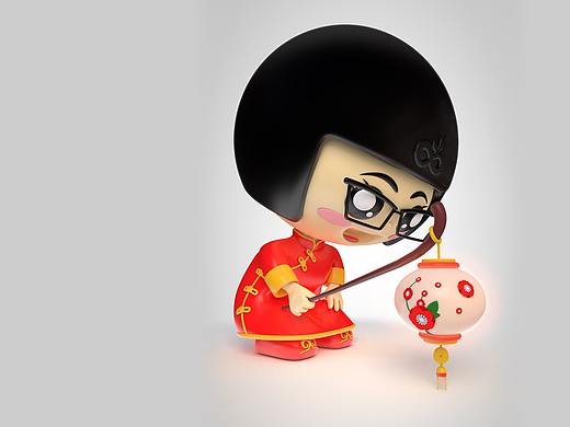 C4D元宵節(jié)海報(bào)桌面（個(gè)人主頁-ZMzMyODc4NDg=） - 海報(bào) - 站酷設(shè)計(jì)師叮叮Nicole原創(chuàng)素材 - 站酷ZCOOL