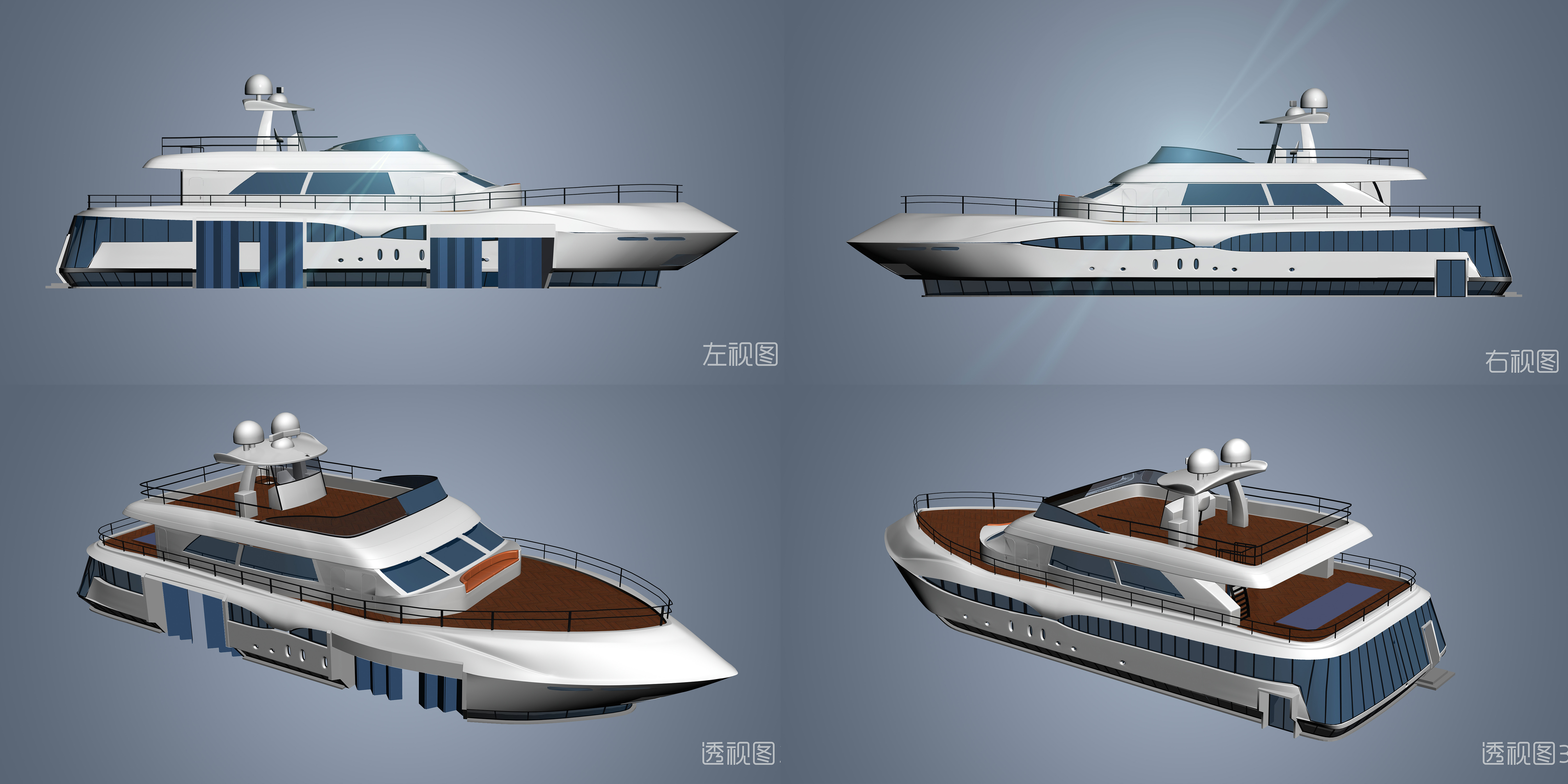 游艇模型三视图图片