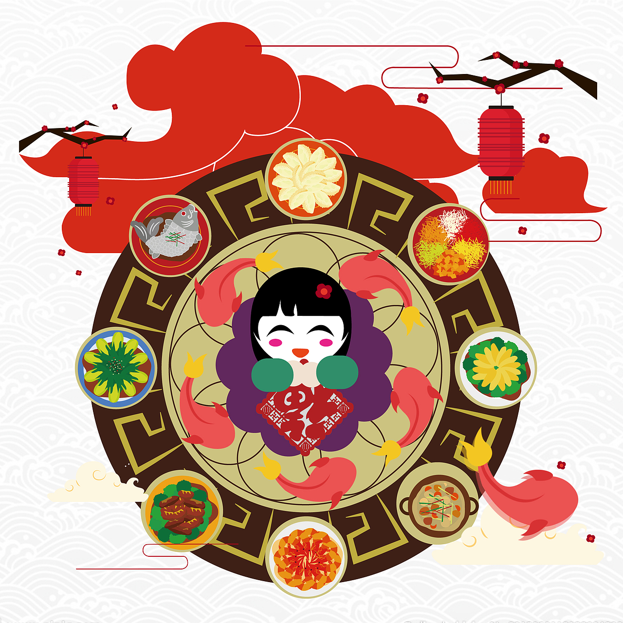 中国传统节日插画