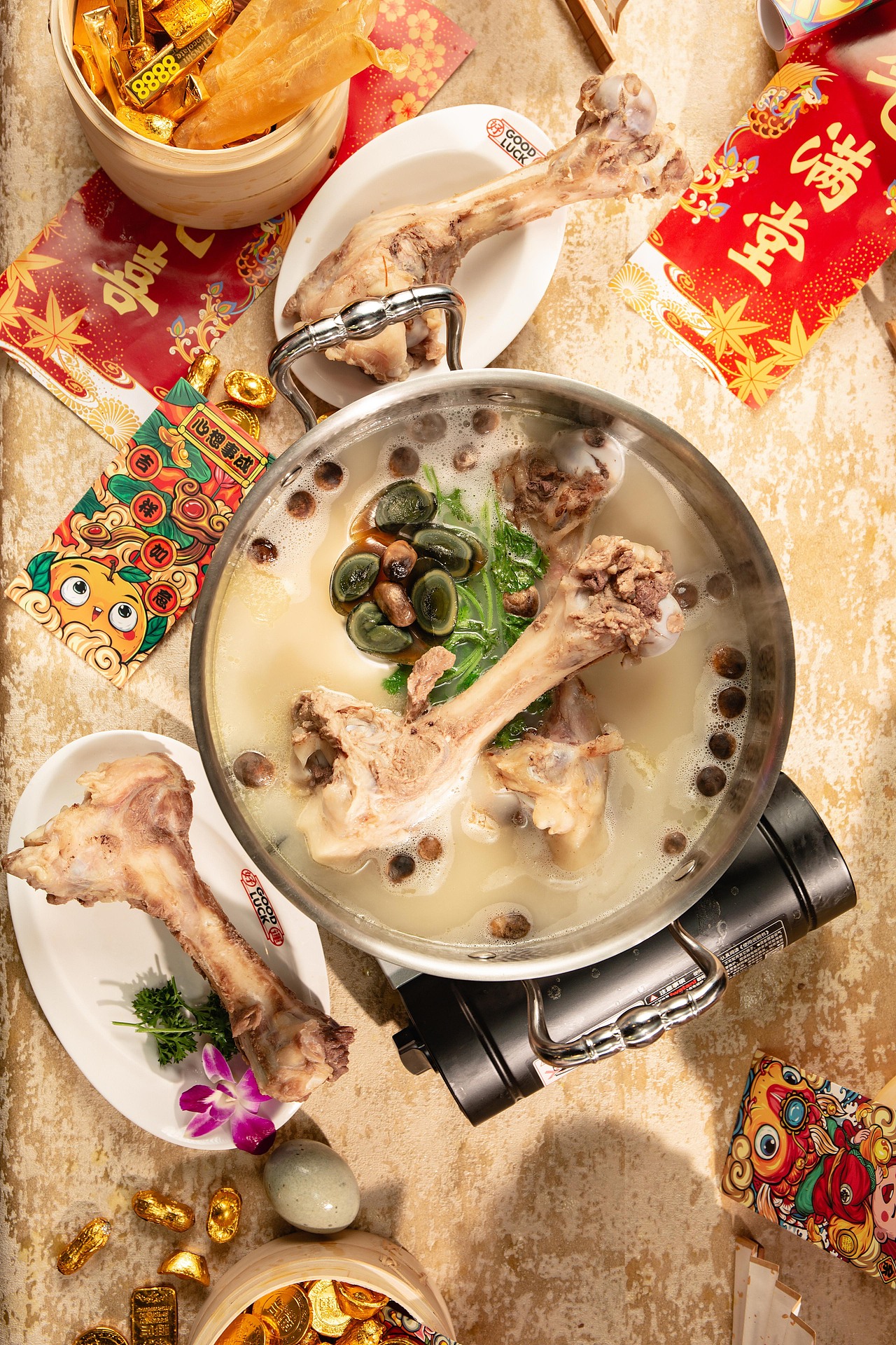 好运花胶鸡广式打边炉火锅（图ZMjA1NjQ2OTY0） - 产品摄影 - 站酷设计师3个苹果原创素材 - 站酷ZCOOL
