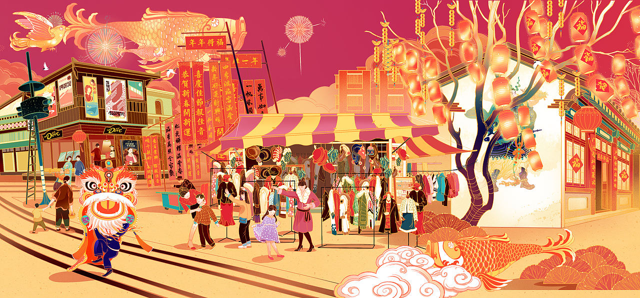 德芙DoveⅩ故宫 CNY万家得福长卷