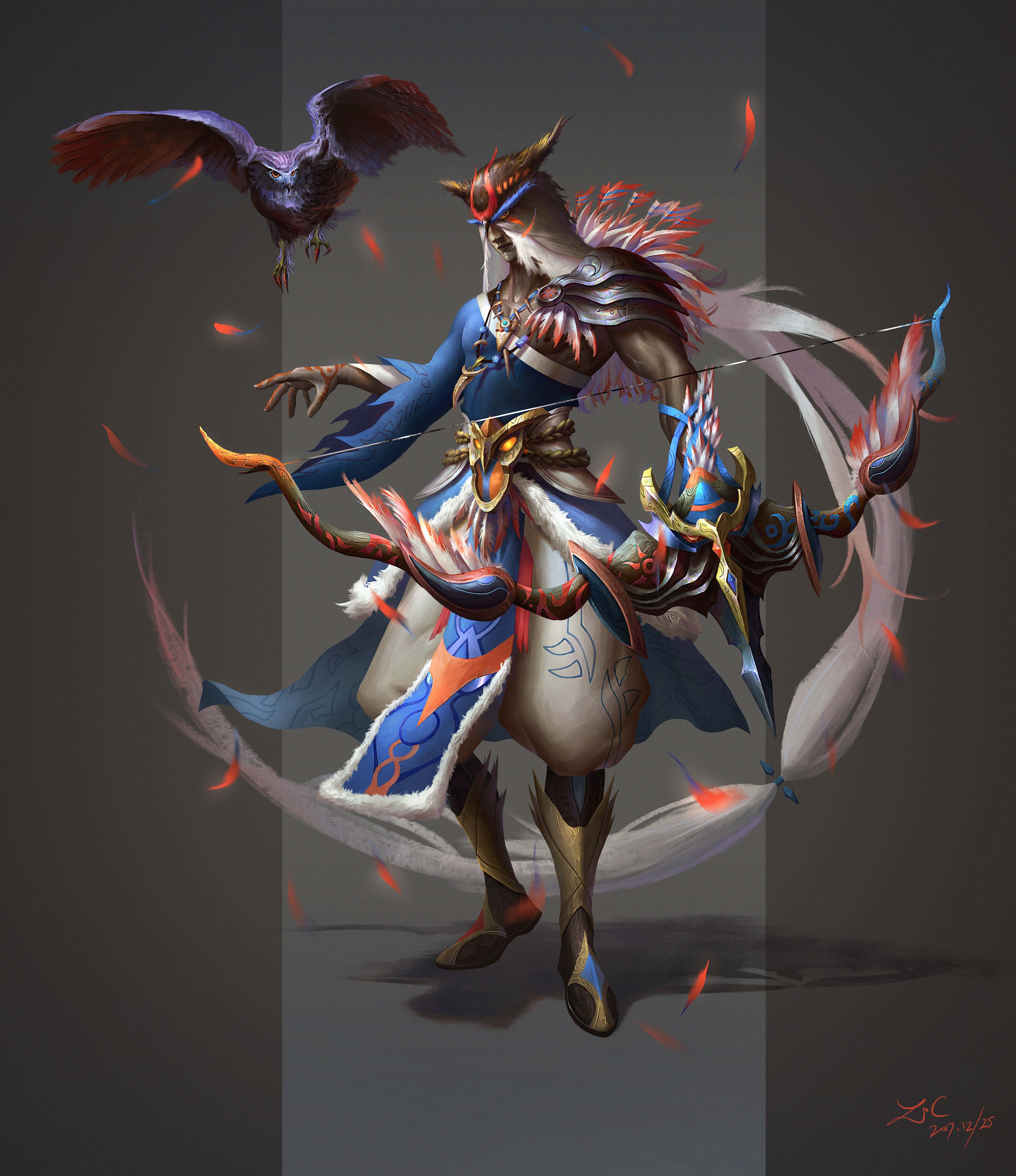 原创插画作品:古神苏醒|插画|创作习作|zc_cc