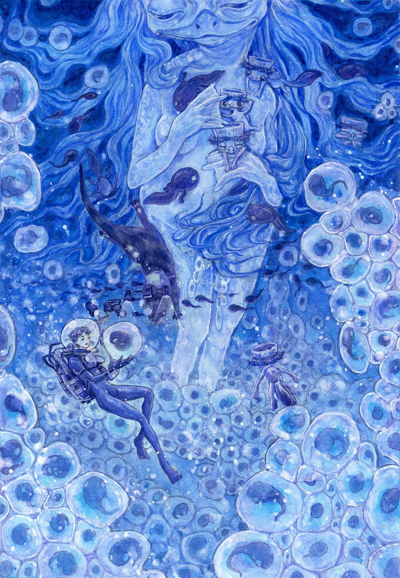 【水杯河童研究所】系列（图ZMzIyNDU2Mjg0） - 绘画 - 站酷设计师懿晏原创素材 - 站酷ZCOOL