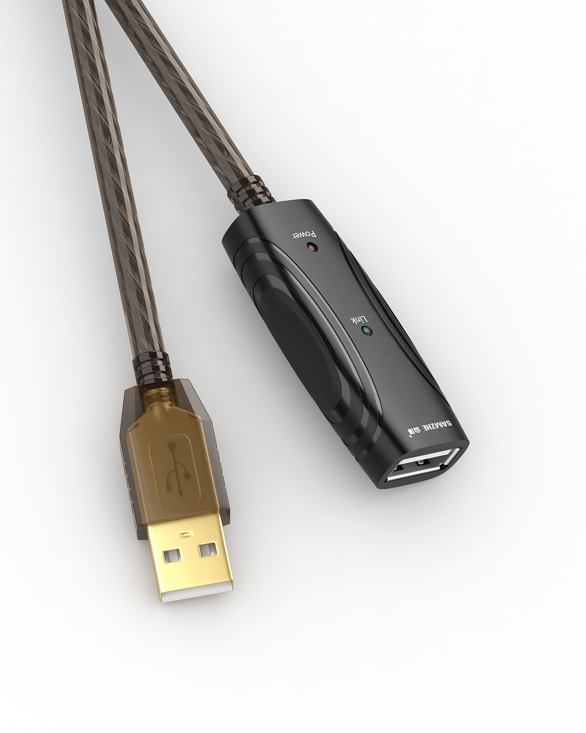 山泽(samzhe)usb延长器/公对母延长线usb2.