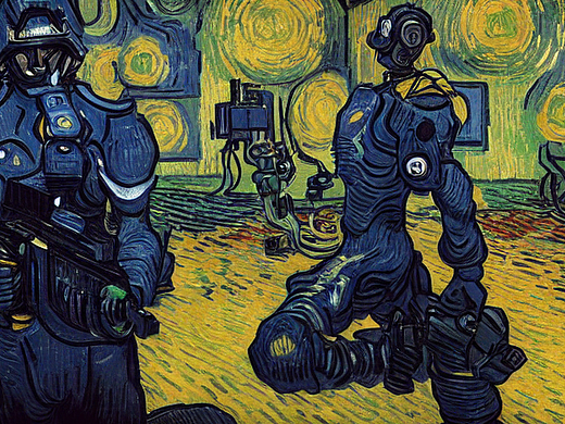 抽象派未来科技人类