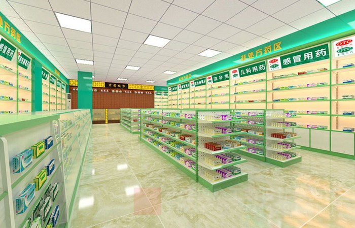 重庆药店药房装修设计效果图案例「重庆观景装饰」