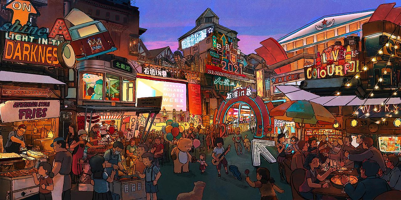 把所有物体固有色确定好,处理好每个景别之间的关系.5.