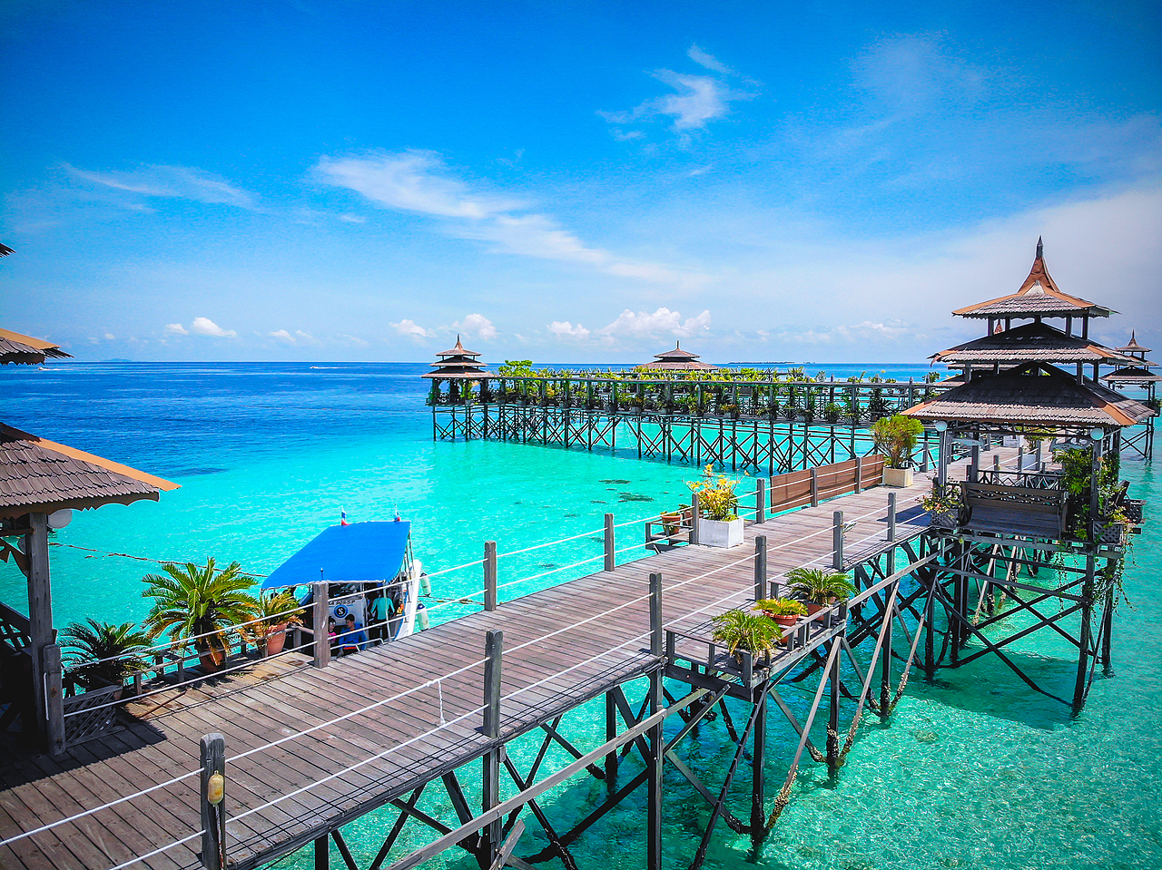 仙本那水屋航拍