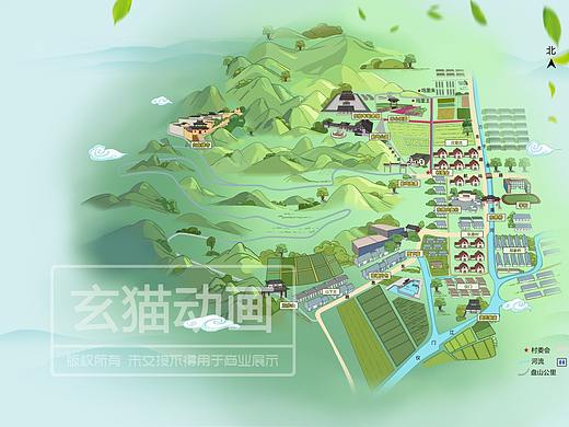 景区智能导览图手绘地图制作