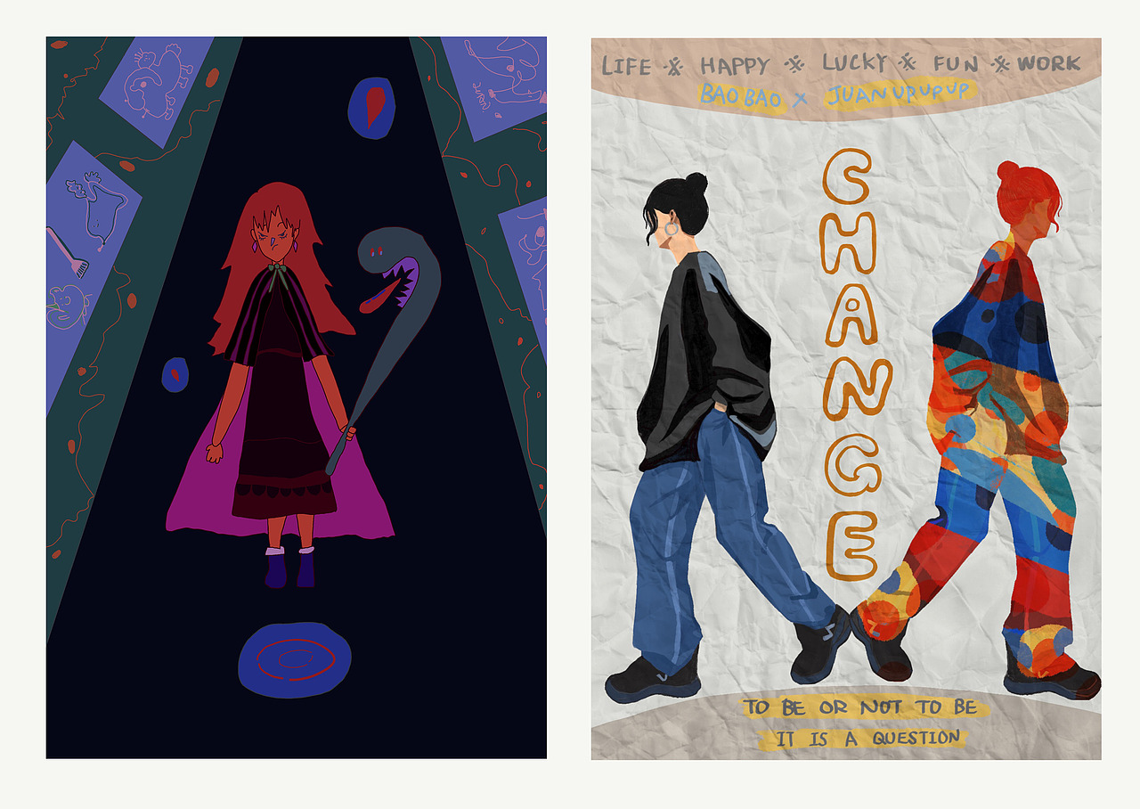 2021年终总结（图ZMjkwMzE3NTky） - 艺术插画 - 站酷设计师卷卷upupup原创素材 - 站酷ZCOOL