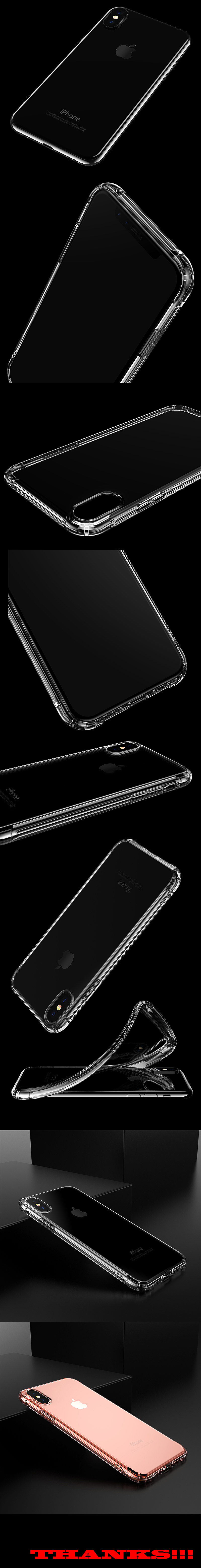 来一波iPhone8带透明BIYUN套!|电商3c产品渲染|手机壳