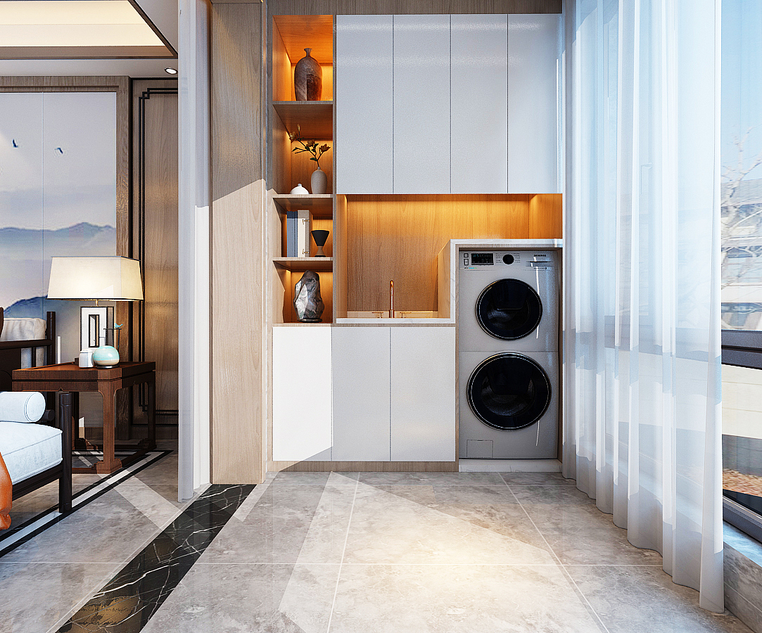 济南万泰装饰麓府175平新中式风格装修设计案例（图ZMjY5ODk3NDM2） - 家装设计 - 站酷设计师万泰谢佳乐1997原创素材 - 站酷ZCOOL