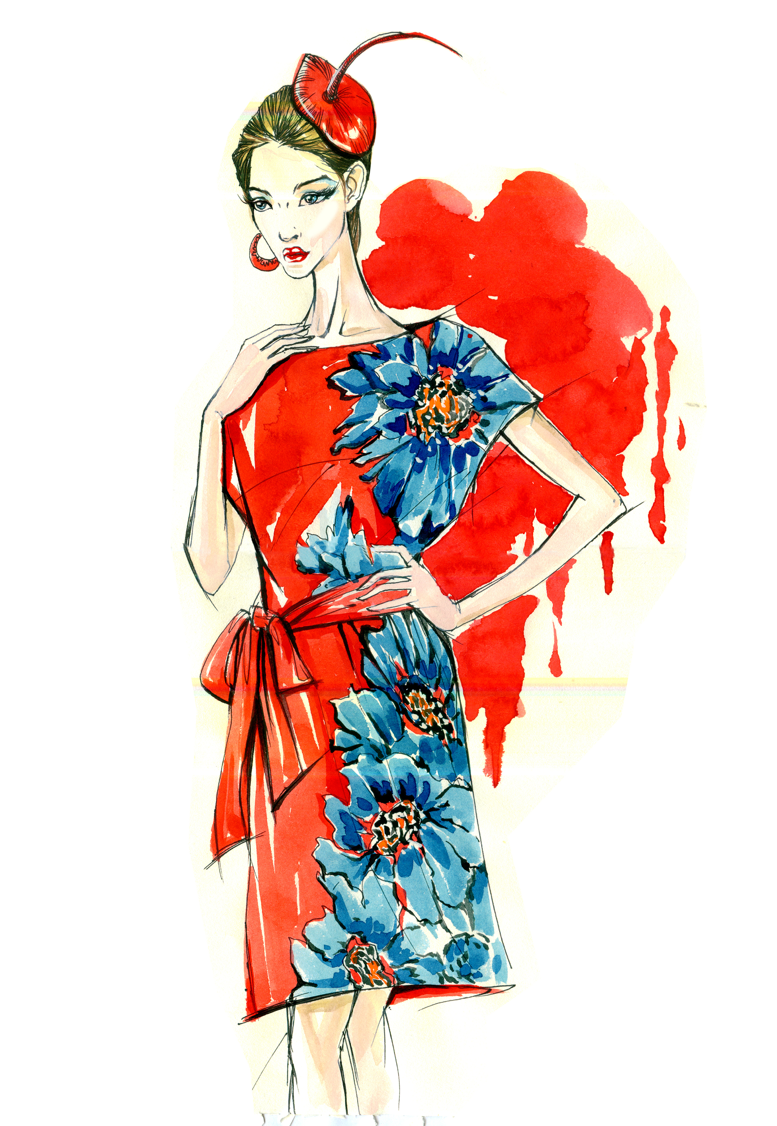 丝绸 时装设计 效果图设计稿|服装|正装/礼服|jacksunday - 原创作品