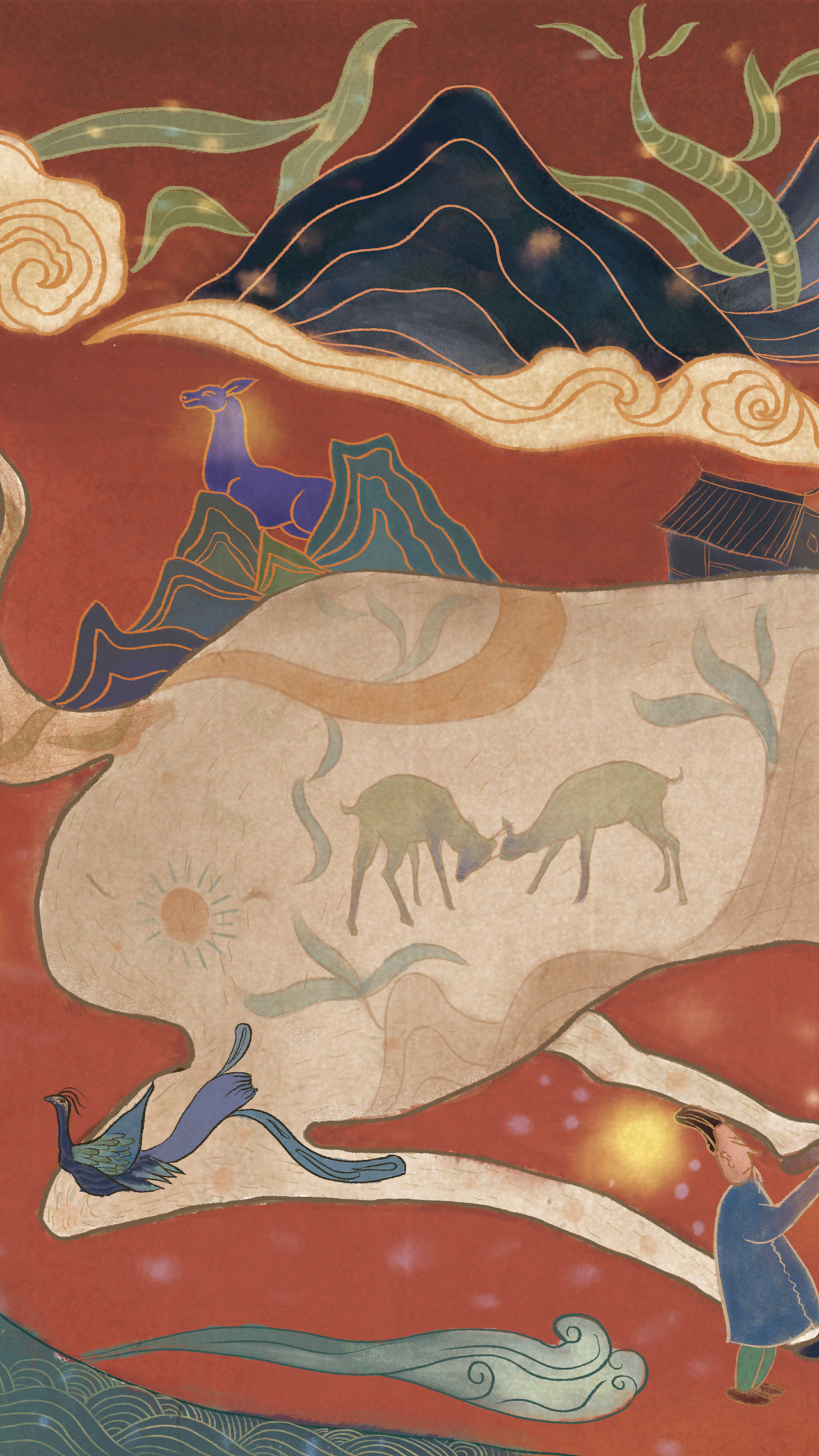 九色鹿的故事——乐划锁屏插画大赛|平面|海报|Bear大bear - 原创作品 - 站酷 (ZCOOL)