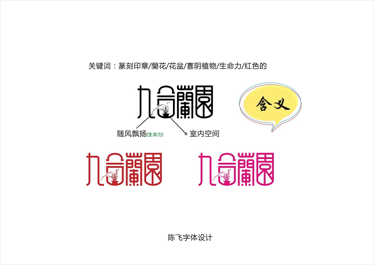 陈飞字体设计《九合阑園》字体设计教程第二集（图ZMTI4MTE0NDA=） - 字体/字形 - 站酷设计师陈飞字体设计原创素材 - 站酷ZCOOL