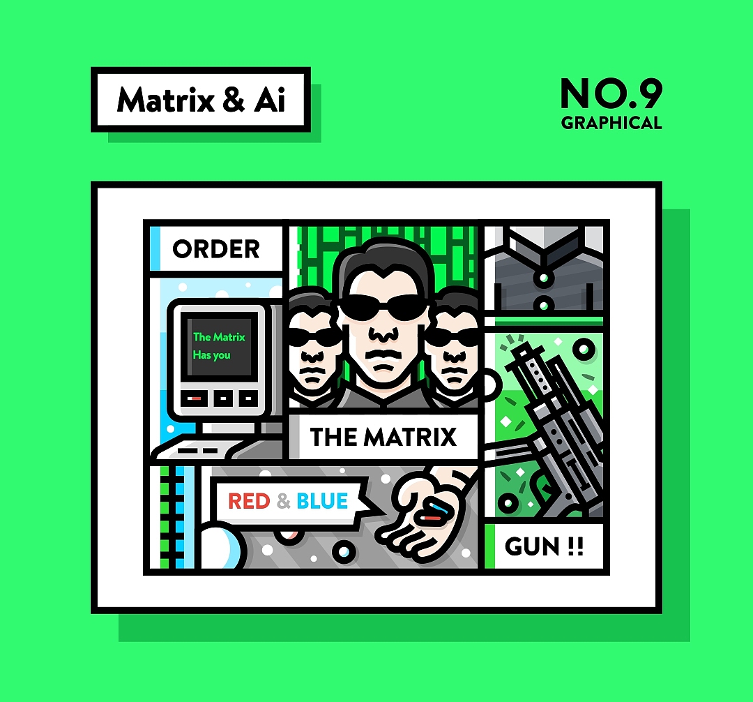 SA9527-Outline stroked stroy illustration